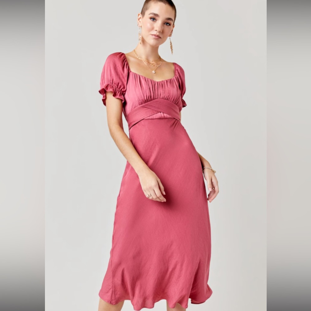 Francesca’s Midi Pink Dress